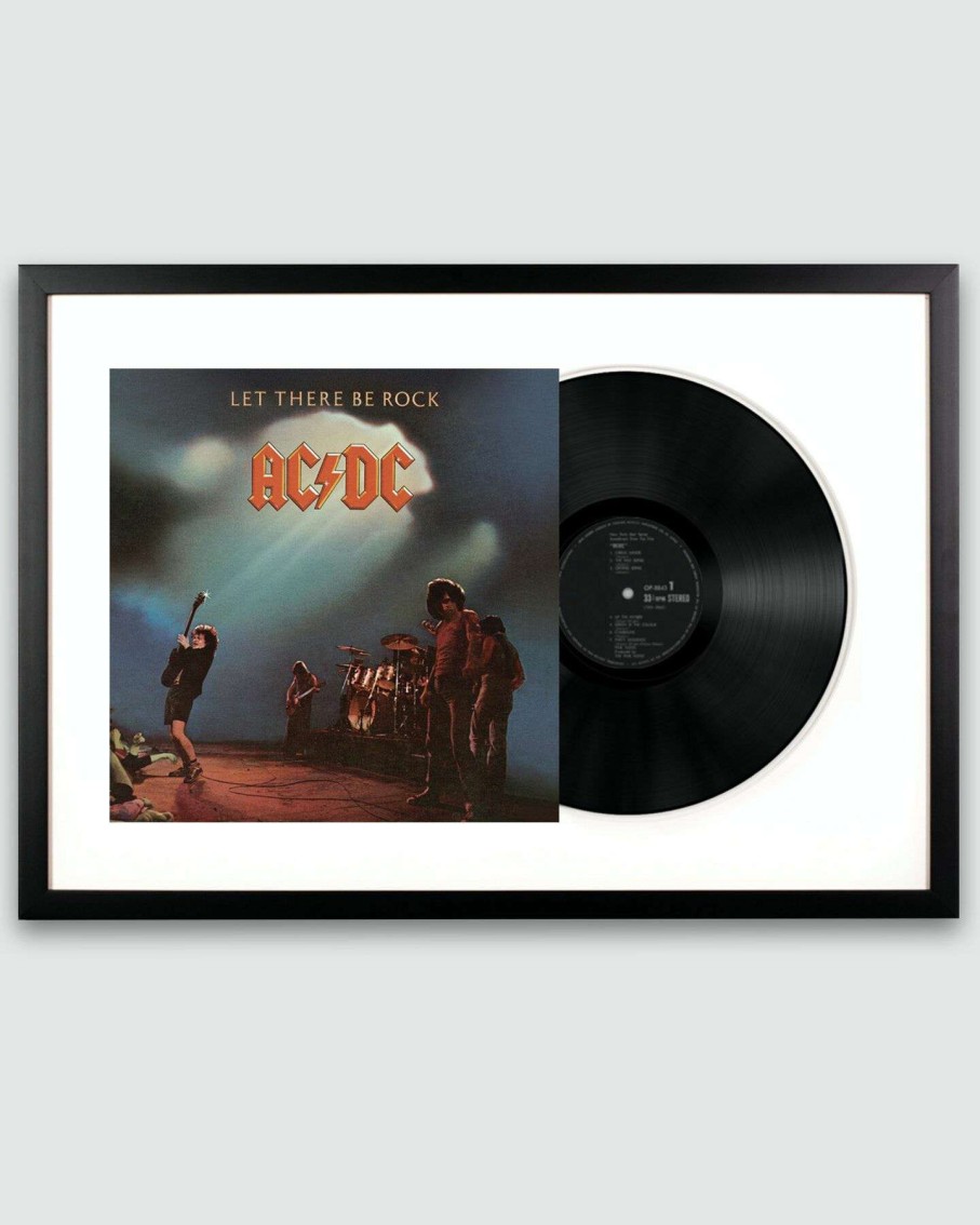 Mens * | Framed Ac/Dc Let There Be Rock Vinyl Album Art Sony Music Online Sales