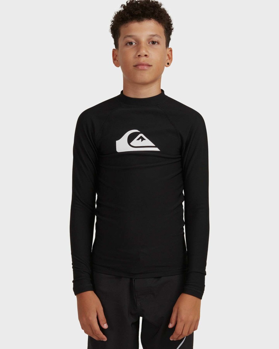 Surf * | Boys 8-16 Heater Long Sleeve Upf 50 Rash Vest Quiksilver Online Sales