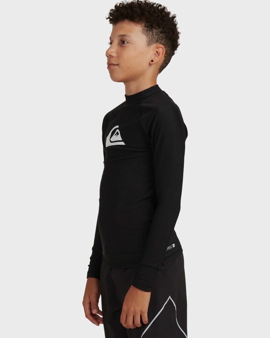 Surf * | Boys 8-16 Heater Long Sleeve Upf 50 Rash Vest Quiksilver Online Sales