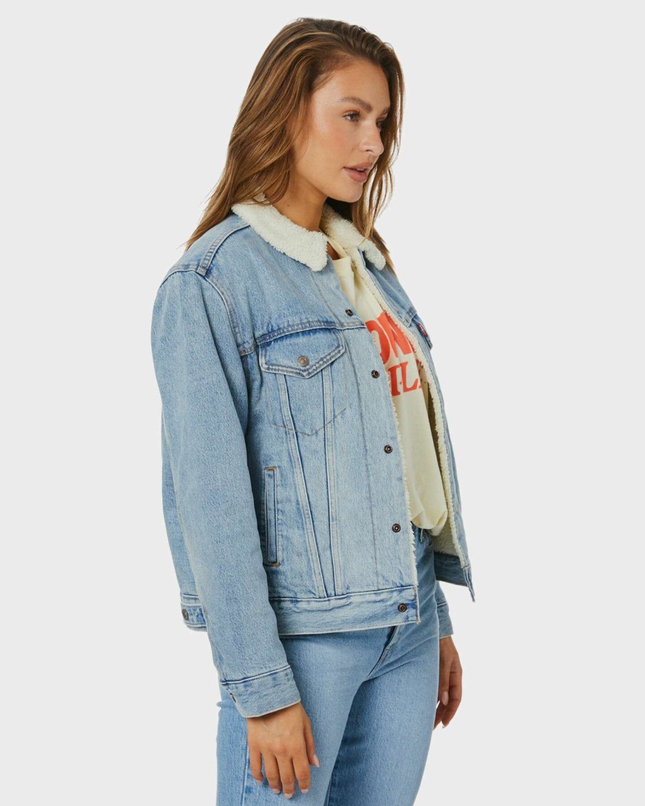 Womens * | Ex Bf Sherpa Trucker Levi'S Excellent Quality