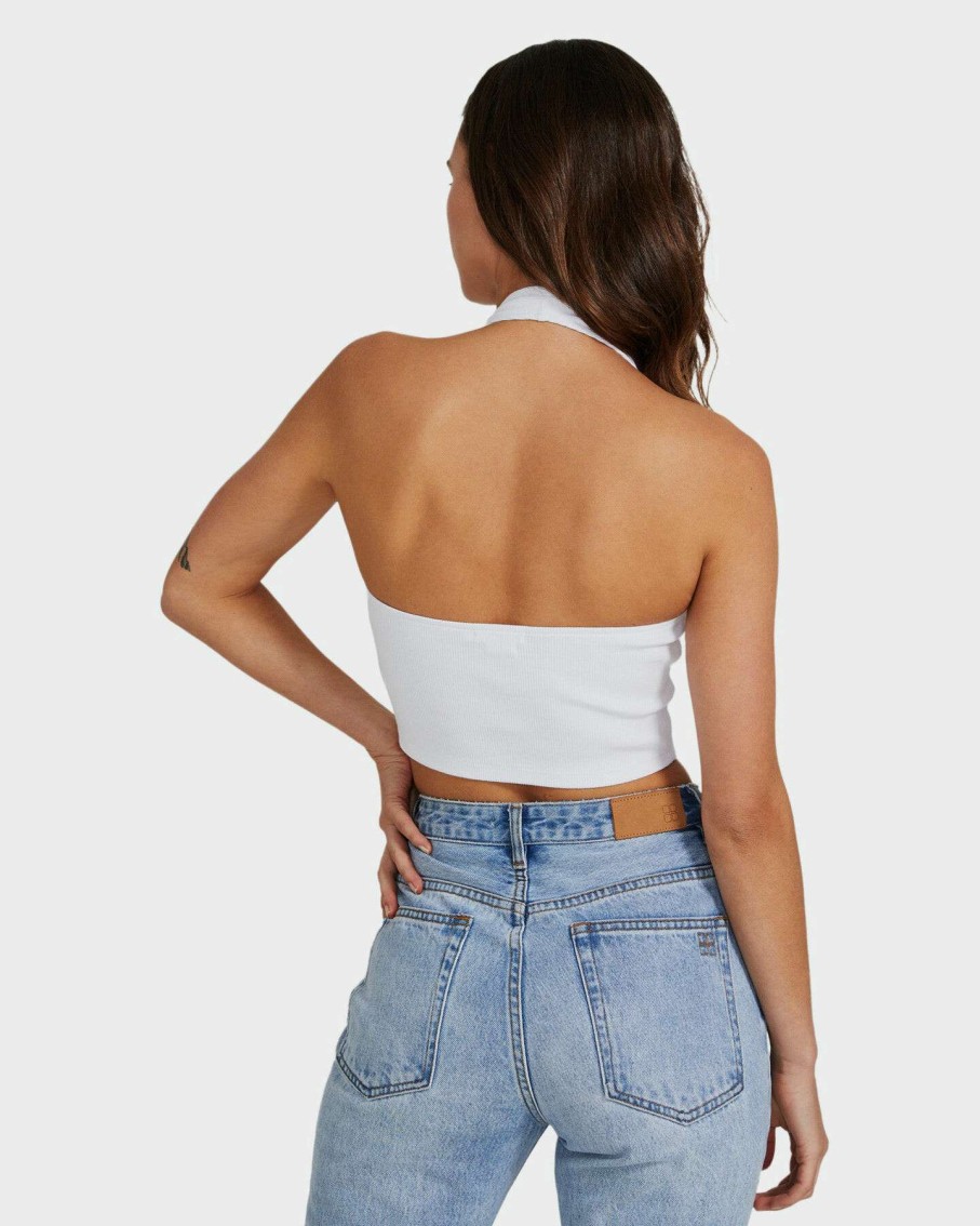 Womens * | Halter Neck Rib Crop Top General Pants Co. Basics Excellent Quality