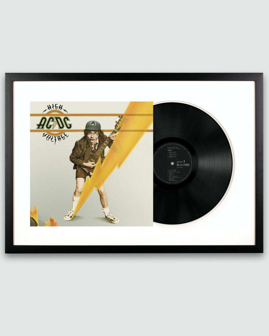 Mens * | Framed Ac/Dc High Voltage Vinyl Album Art Sony Music Online Sales