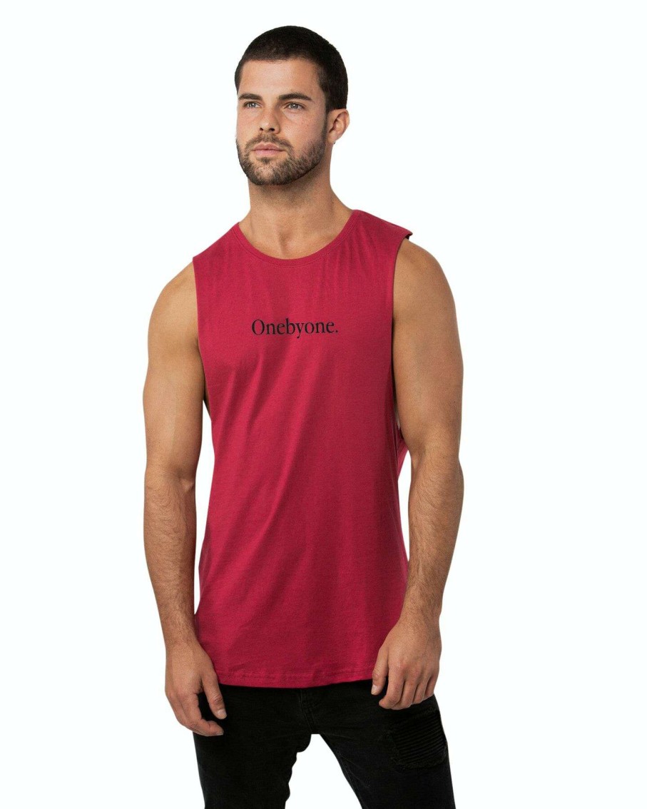 Mens * | Getaway Red Tank Oneby1 Cheap