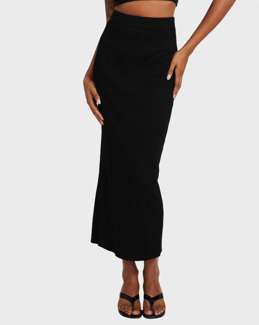 Womens * | Charlotte Knit Midi Skirt Subtitled Quick Delivery