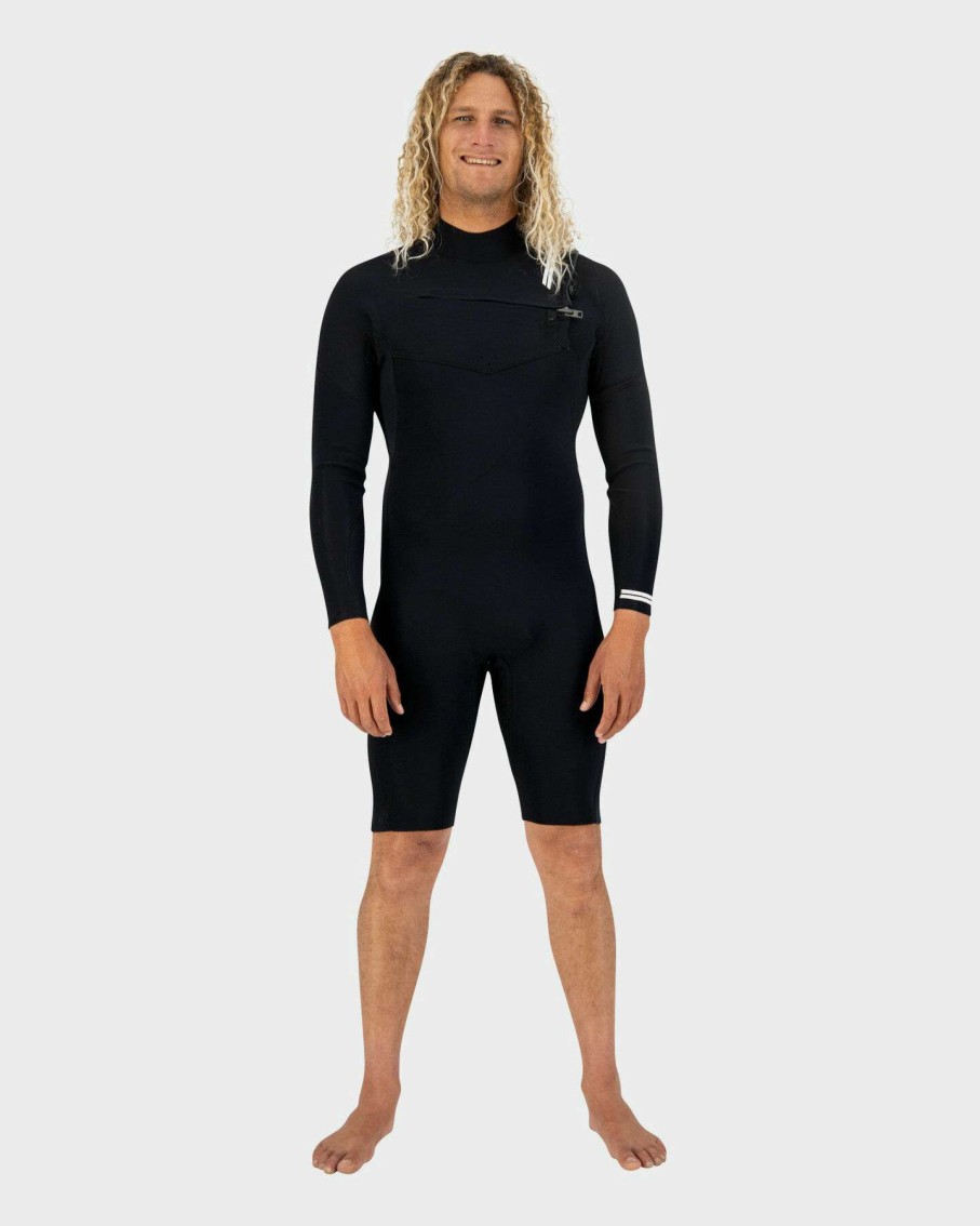 Surf * | Premium Mens 2/2 Long Sleeve Chest Zip Springsuit Coastlines Online Sales