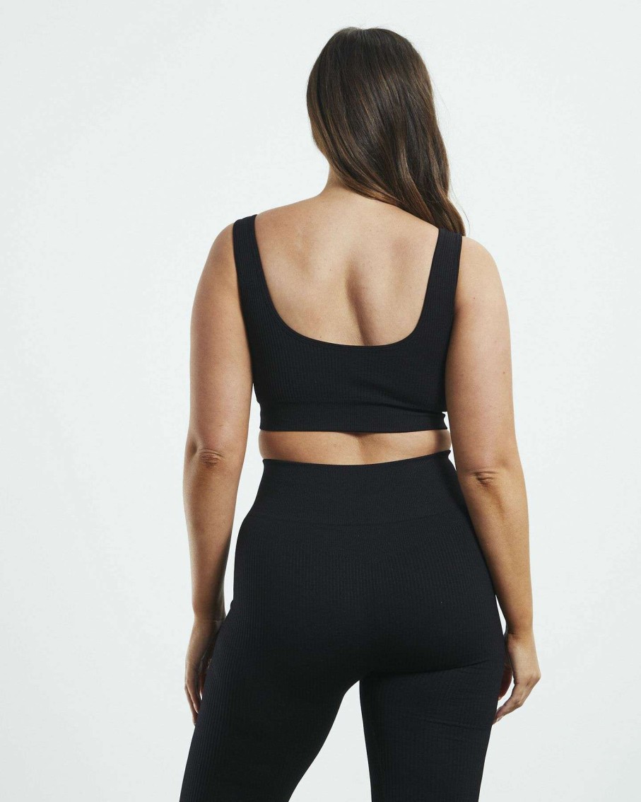 Womens * | Scoop Neck Sports Crop Subtitled Discount Online