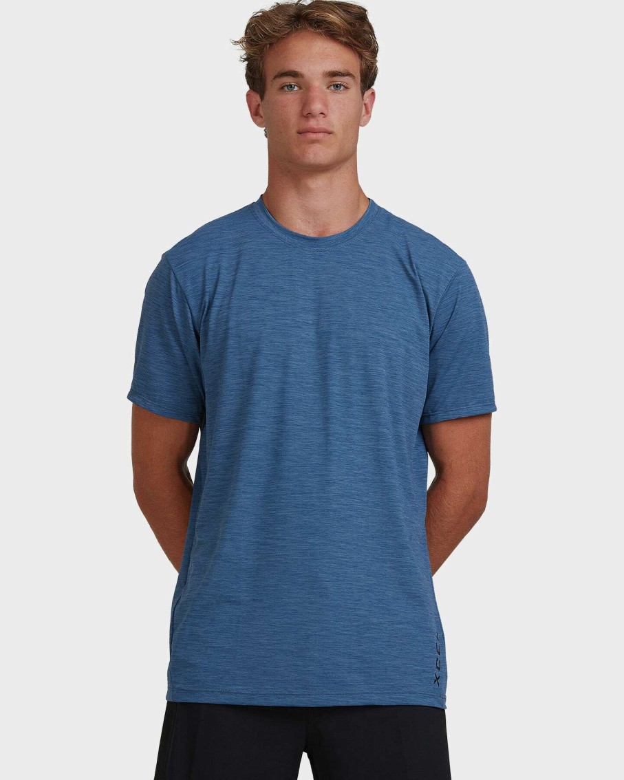 Surf * | Heathered Ventx Uv Short Sleeve Tee Xcel Excellent