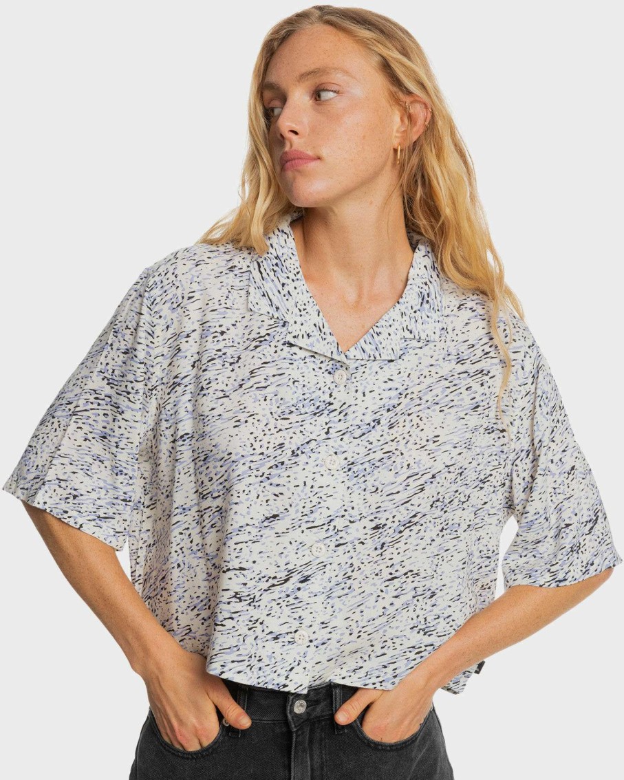 Womens * | Wild Nature Crop Ss Shirt Quiksilver Closeout Sale