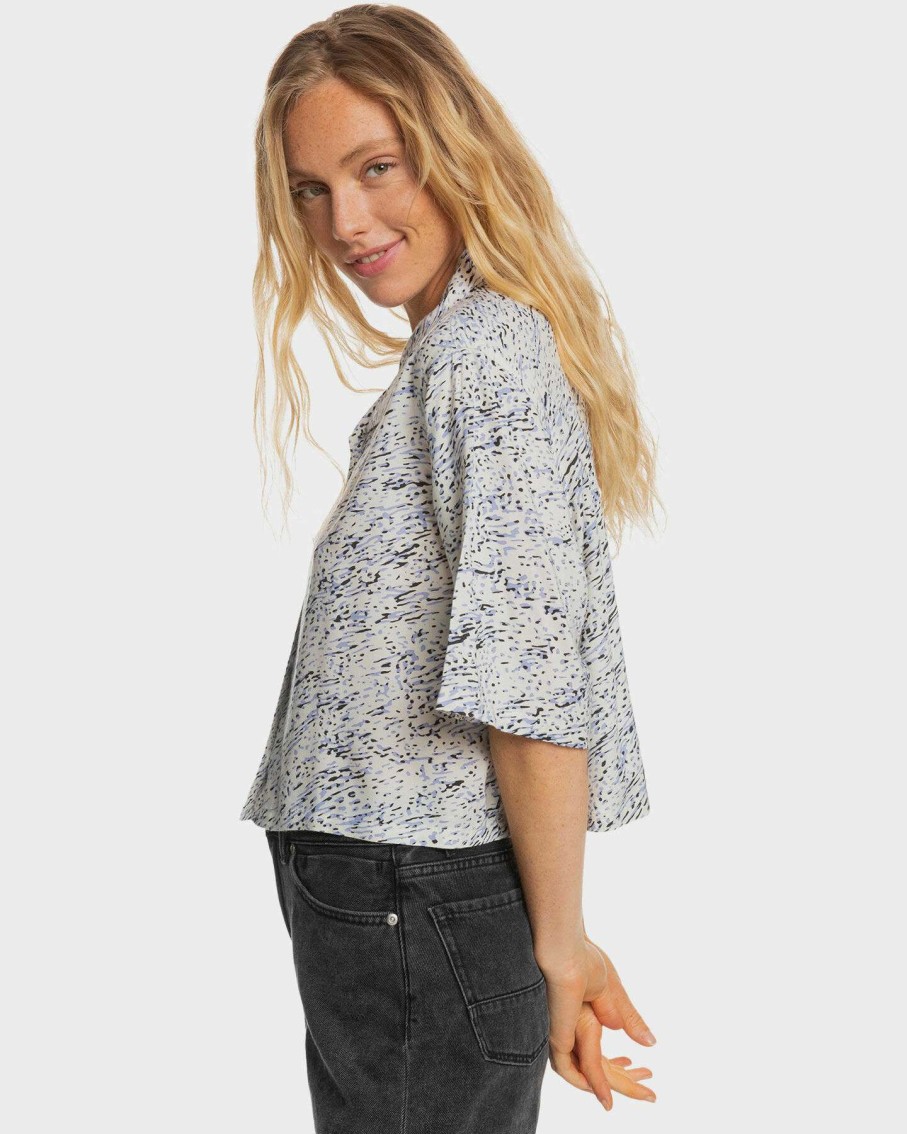 Womens * | Wild Nature Crop Ss Shirt Quiksilver Closeout Sale