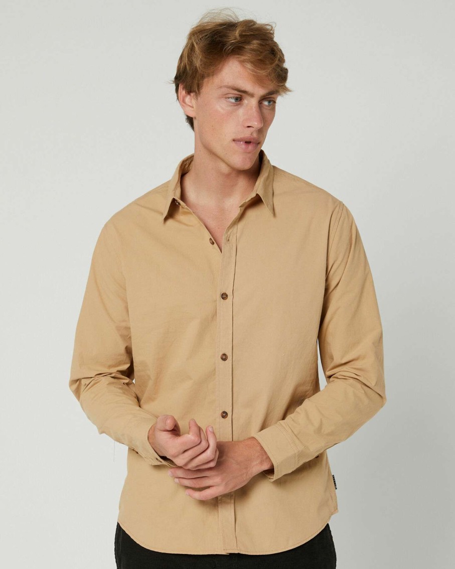 Mens * | Work Horse Mens Ls Shirt Rusty 100% Guarantee