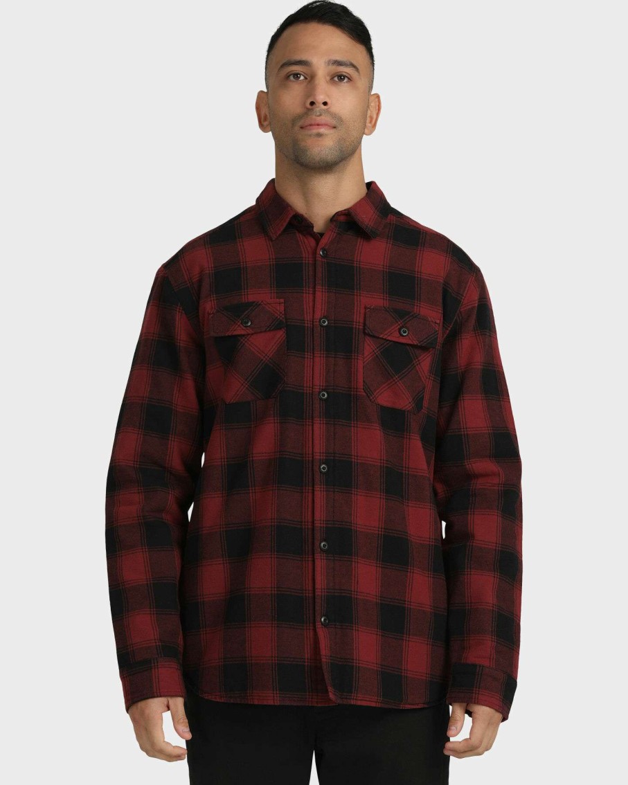 Mens * | Replacement Flannel Ls Rvca Closeout Sale